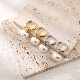 Брендовая ретро подвеска из жемчуга, серьги из нержавеющей стали, французский стиль, 18 карат, оптовые продажи