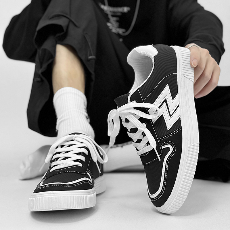 Men's Casual Flat Canvas Sneakers Versatile Student Shoes_voghion.com