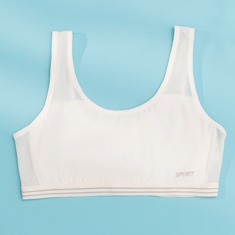 Sujetador de la muchacha de algodón estudiante ropa interior de la muchacha delgada ropa interior de desarrollo temprano de la Escuela Secundaria transpirable ropa interior inalámbrica