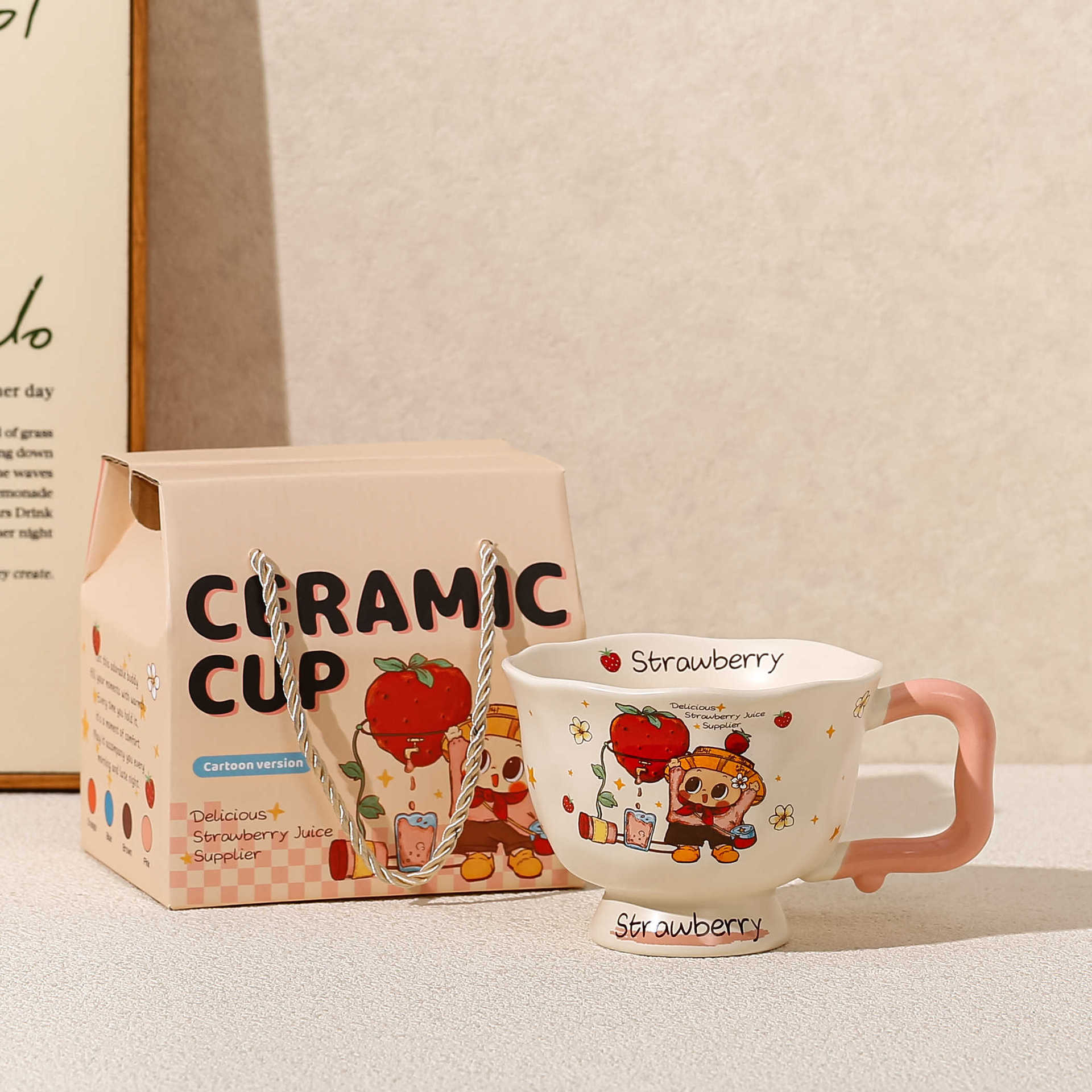 Cute Pippo tazas de agua para niños tazas de verano para niños tazas de cerámica domésticas tazas de café de desayuno de oficina image 11