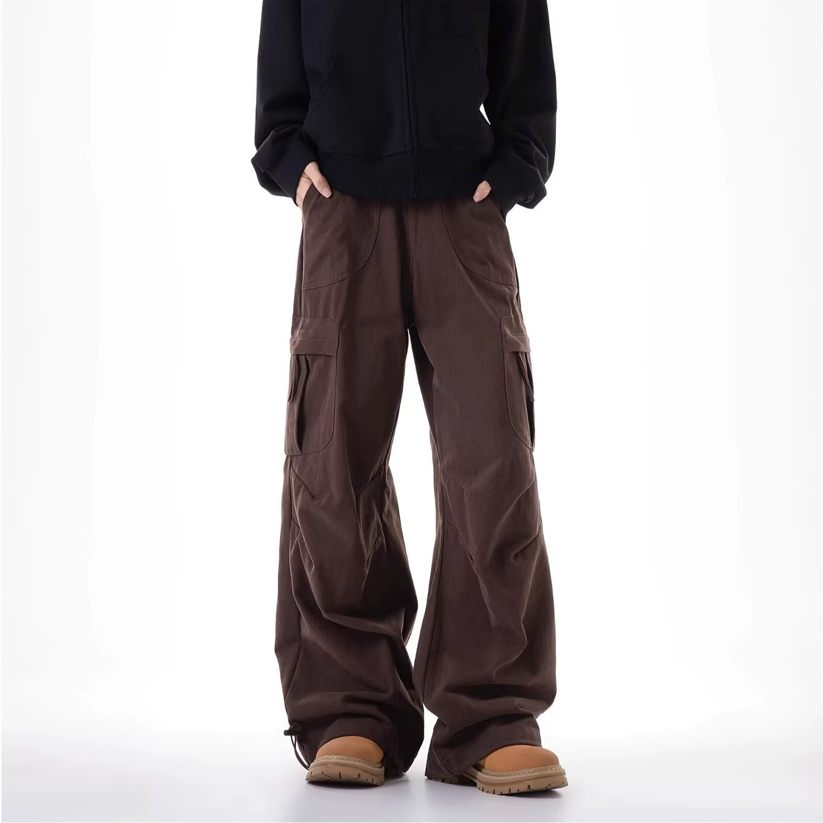 Осенние брюки для мужчин и женщин, американский стиль, oversize