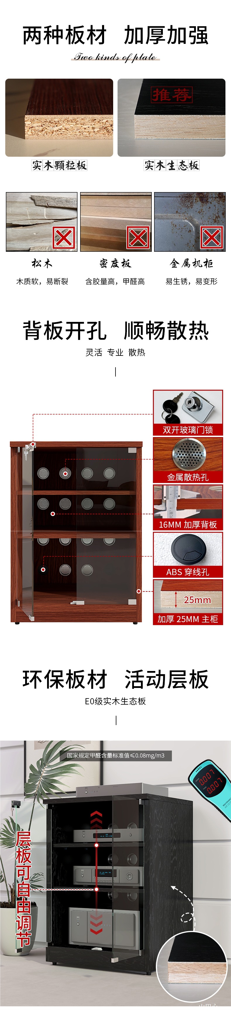 Cabinets with doors, audio-visual racks, amplifier cabinets, stands, equipment, audio amplifiers, floor-standing audio equipment