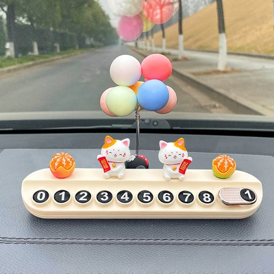 Nömrəli dayanma kartı Cars, Phone Number Plate for Moving - big-orange-good-luck-good-luck-beige-balloon-free-aromatherapy-stick-number-and-number