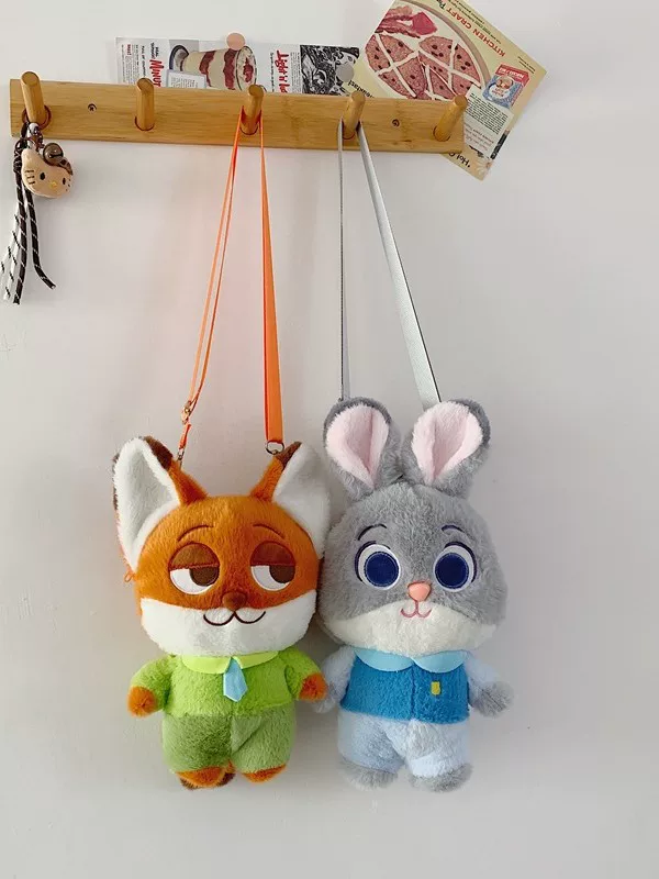 Мультяшная миловидная игрушка, кролик, плюшевая сумка через плечо с ушами, мобильный телефон, система хранения, подарок на день рождения, лиса, енот