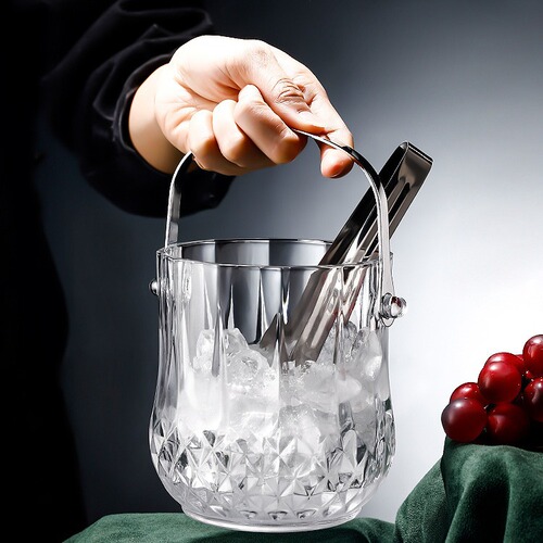 king crystal portable glass ice bucket home wine KTV iced small European ice bucket ice bucket