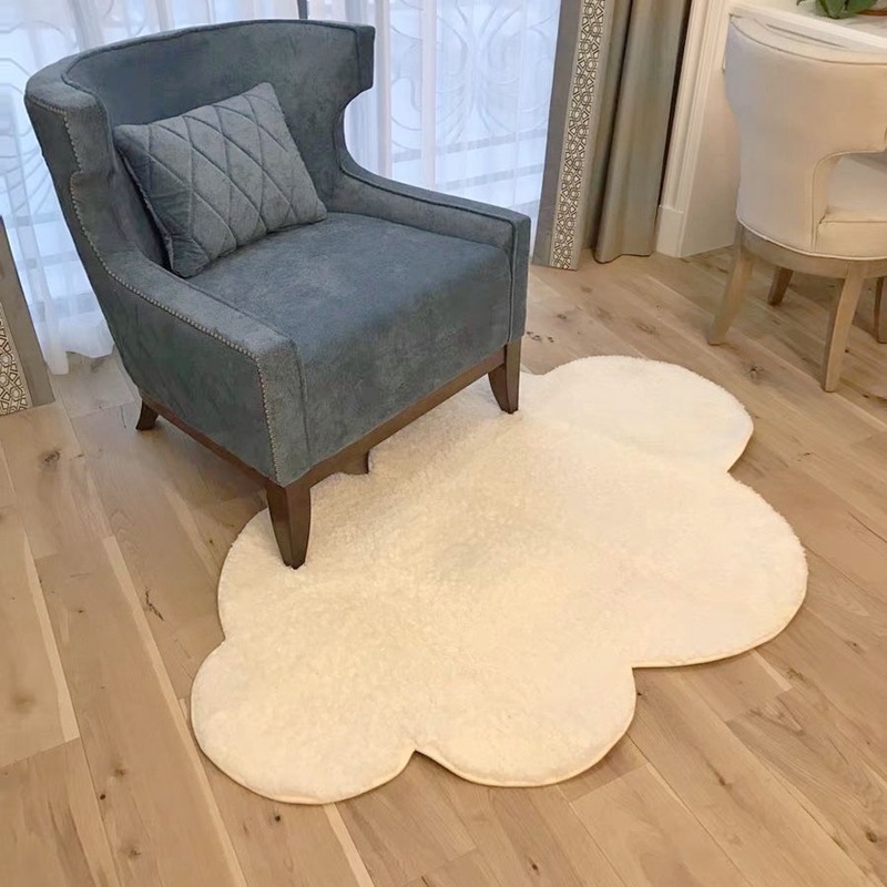 Nordic ins alfombra Corea del Sur lindo blanco nube alfombra del piso felpa habitación de los niños dormitorio estera de noche accesorios de la foto