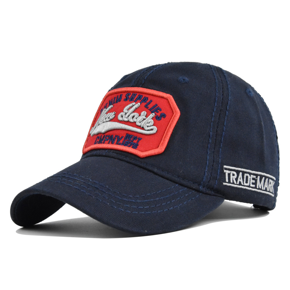 Baseballmütze mit 3D-Stickerei und Entenzunge, New York Washed, für Herren und Damen_voghion.com