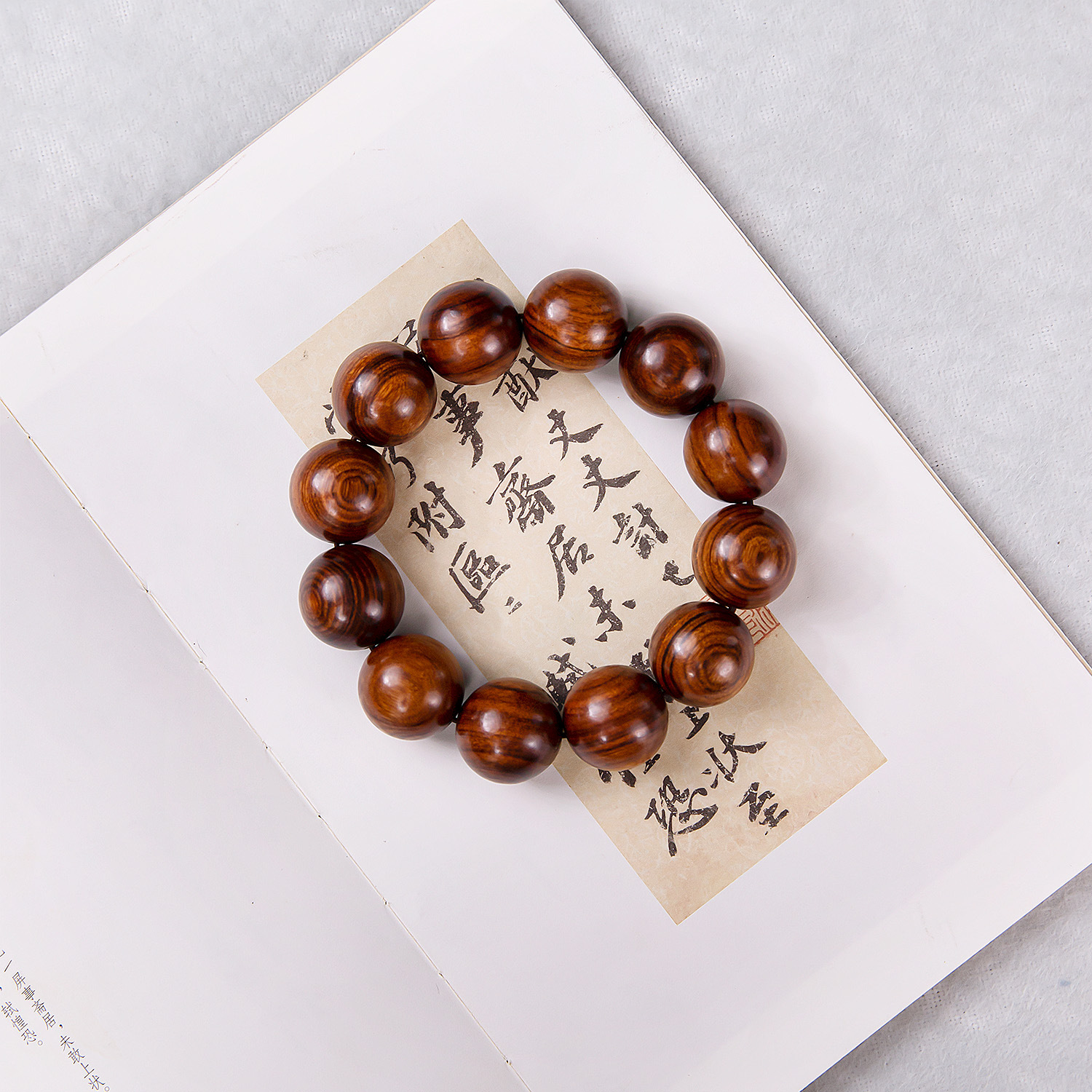 天然红贵宝非洲黄花梨佛珠念珠饰品文玩男女手持手串抖淘直播爆款