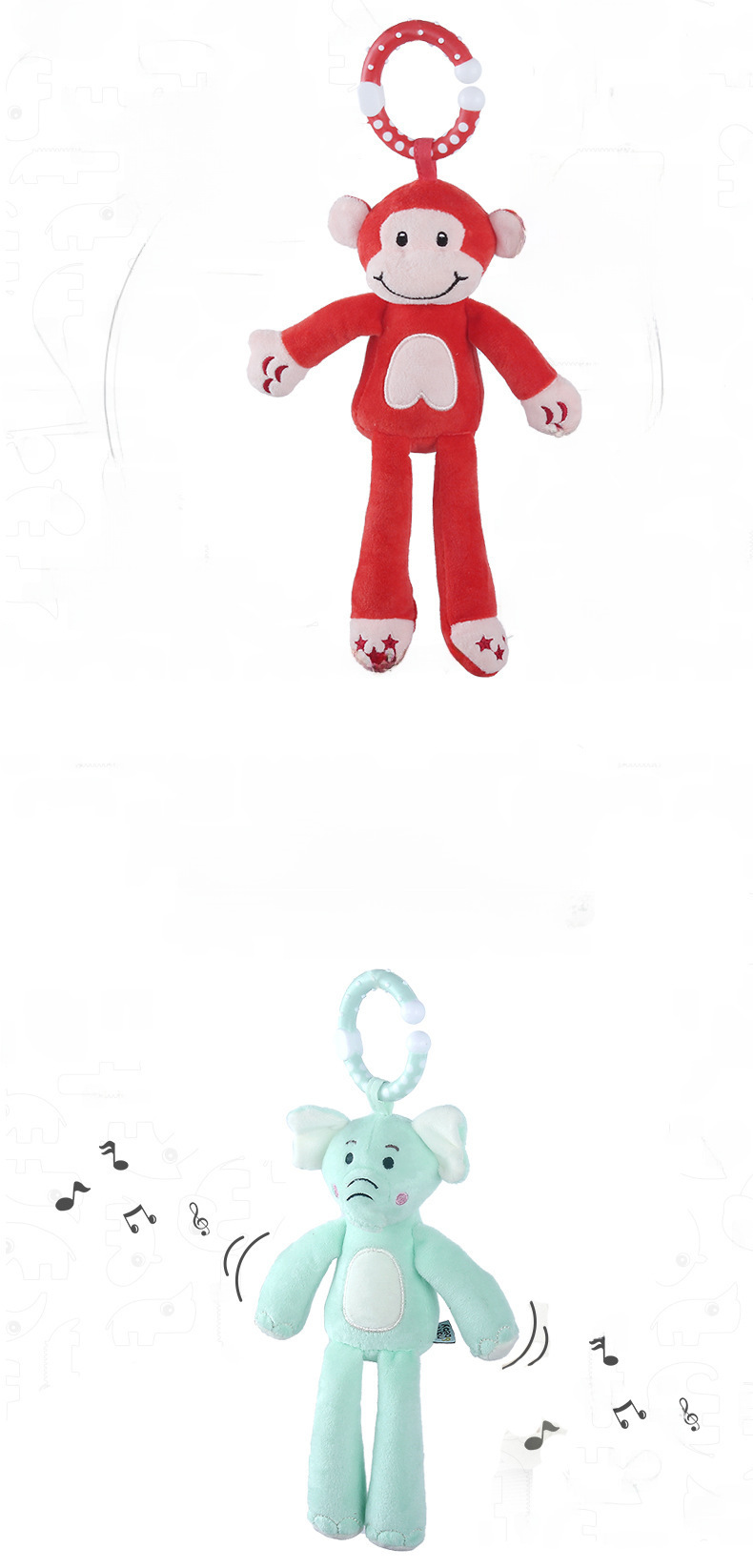 Mamibeby Rabbit and Bear Swing Bell