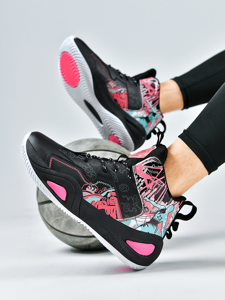 Otoño y invierno nuevo tipo de zapatos de baloncesto de pato pato de cuero hombre respirado zapatos de entrenamiento antideslizantes zapatos de entrenamiento de estudiantes zapatos de mujer
