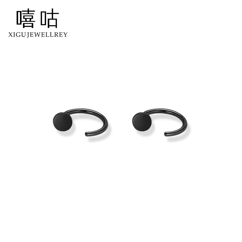 嘻咕 Fashionable earrings, silver 925 sample, simple and elegant design