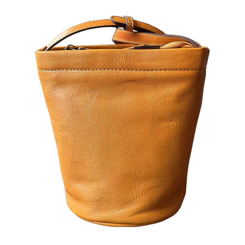 Versione coreana 2023 nuovo secchiello piccolo in pelle bovina con strato superiore per mini borsa a tracolla a tracolla singola da donna pianta versatile_voghion.com