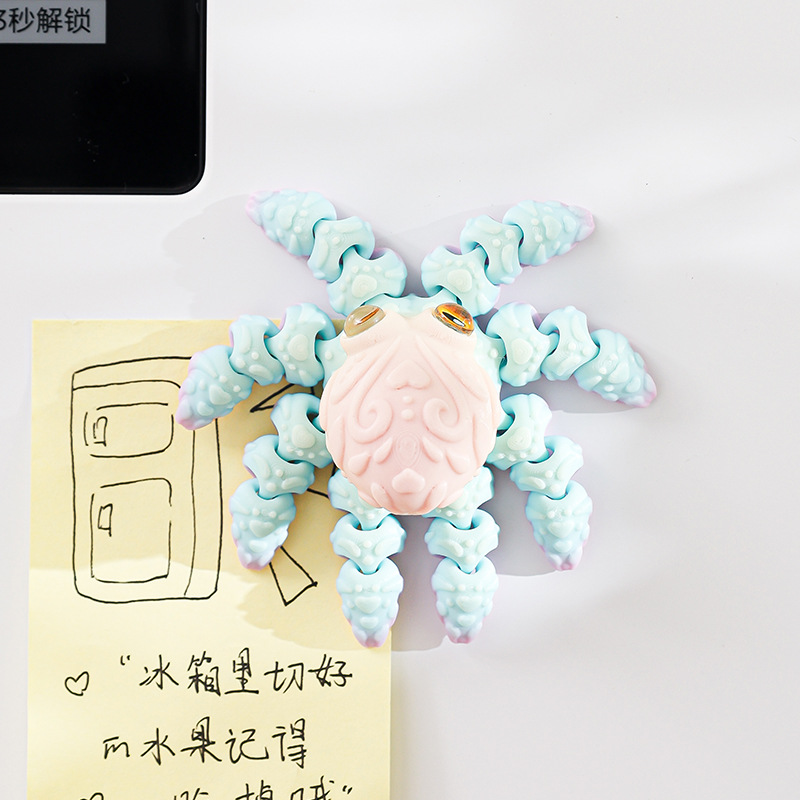 Imprimir 3D Imprimir Imán de refrigerador de animales marinos Creativa Tortuga Pulpo Estéreo Pegatina magnética Decoración del hogar Regalos al por mayor