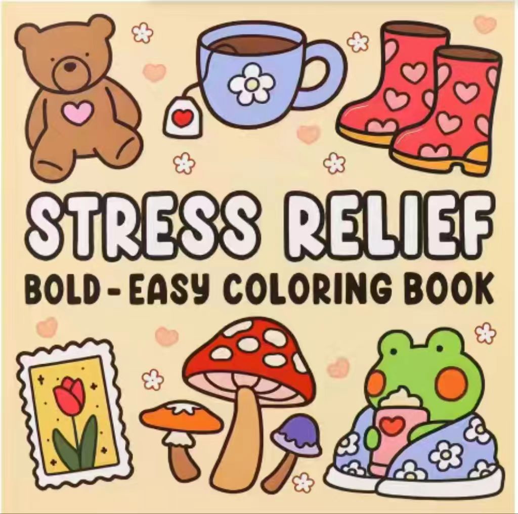 Libro de Colorear Anti-Estrés de 48 Páginas de Papel
