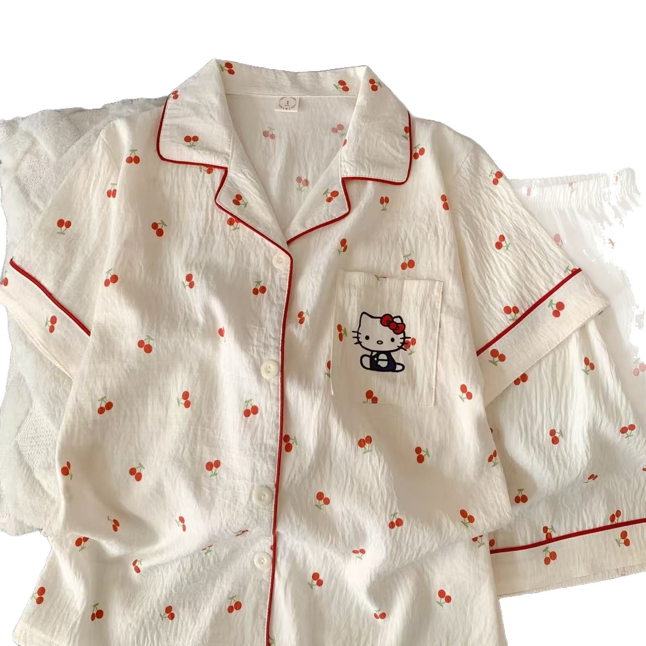 120G nubes de algodón pijama conjunto de mangas cortas pantalones cortos ropa para el hogar sudeste asiático TK pedidos de comercio exterior transfronterizo entidad mayorista