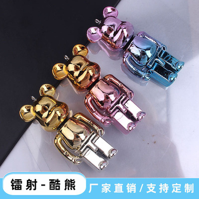 卡通熊可愛創意果凍彩色透明挂件 幻彩小熊鑰匙扣新款廠家批發