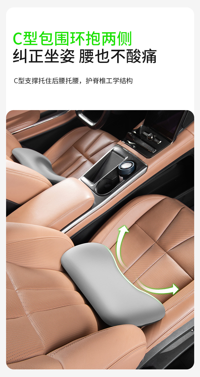 Electric Massage Car Headrest, Office Car Lumbar Support Cushion, Seat Neck Pillow Set, Lumbar Support