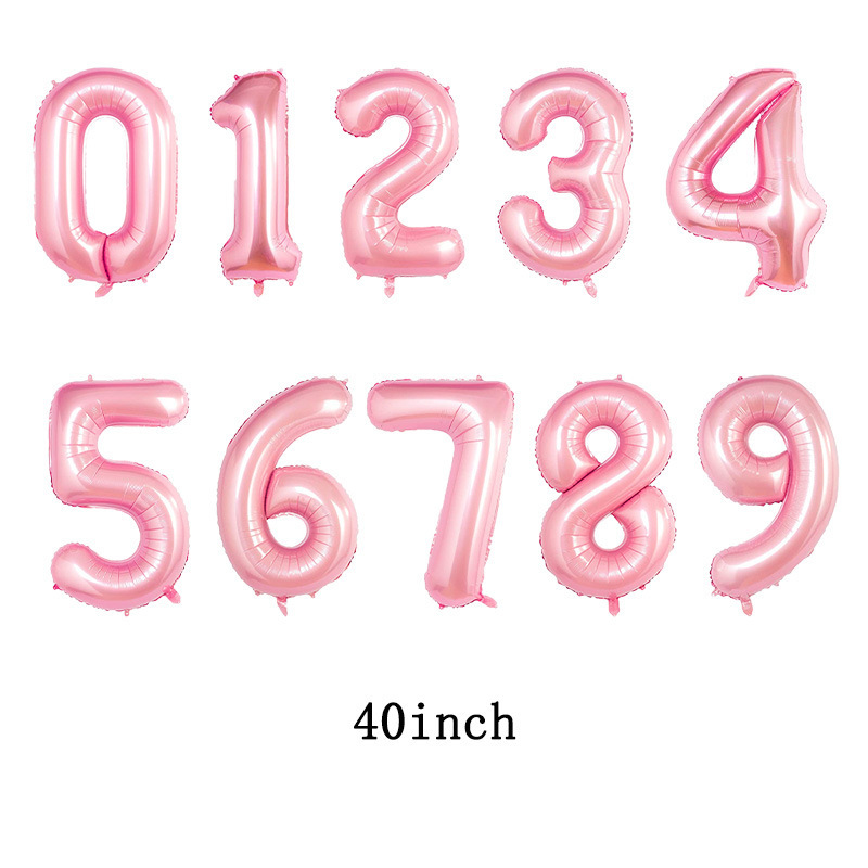 クロスボーダー卸売 40inch アメリカ版デジタルホイルバルーン模造アメリカンスリムデジタル誕生日パーティー装飾バルーン|undefined