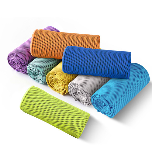 Cross-border cold-sensitive exercise fitness towel sweat-absorbent quick-dry cool towel outdoor cooling cold-sensitive quick-cool wrist towel with LOGO