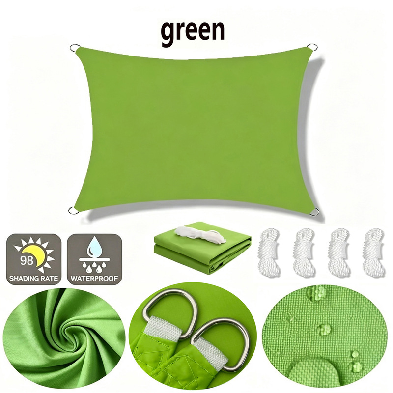 Square-shaped sunshade sail, thickened, waterproof, UV-resistant, for courtyard, balcony, garden, outdoor sun and rain protection canopy Square-shaped sunshade sail, thickened, waterproof, UV-resistant, for courtyard, balcony, garden, outdoor sun and rain protection canopy