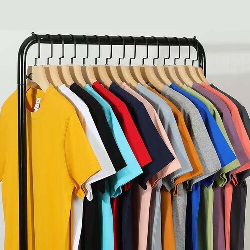 Men's Short Sleeve T-Shirt 230g Thick Cotton Casual Office T-Shirt in Color - Spring/Summer 2025, Guangdong Origin