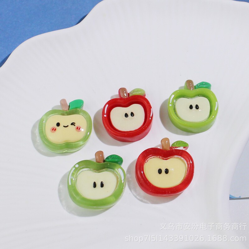 Hot Selling Cute Large Apple Jewelry Accessories Phone Case Shoe Flower Keychain DIY Material Manufacturers Wholesale Manufacturers