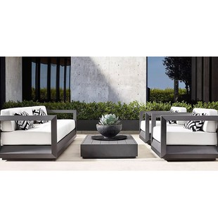 Sales Office Outdoor Sofa Villa Terrace Outdoor Furniture Aluminum Alloy Open-Air Outdoor Courtyard Outdoor Sofa