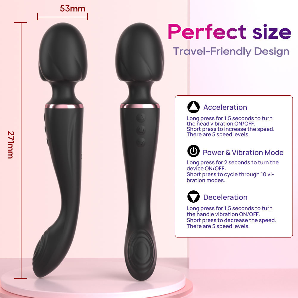 Double-headed Av Vibrator For Clitoral Stimulation Adult Massager_voghion.com