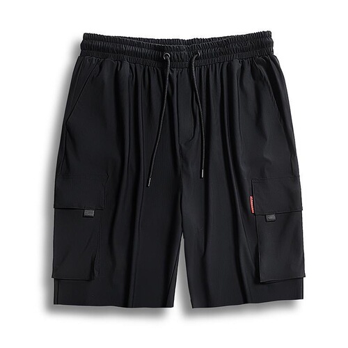 Fat Man Summer Camouflage Loose Thin Work Pants Five-Finger Shorts Plus Size High Elastic Casual Sports Shorts