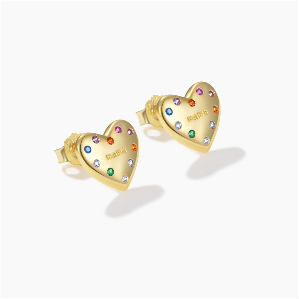 4g Weight 925 Sterling Silver Ear Needle Material Zircon Inlay Material Ear Studs Classification 1 Pair Quantity Holiday, Daily Occasion 925 Sterling Silver Material Heart Shape Pattern Women's Gender Plating Design Elegant, Simple Style Style 1 Pair 925 Sterling Silver Zircon Heart Shape Ear Studs 29