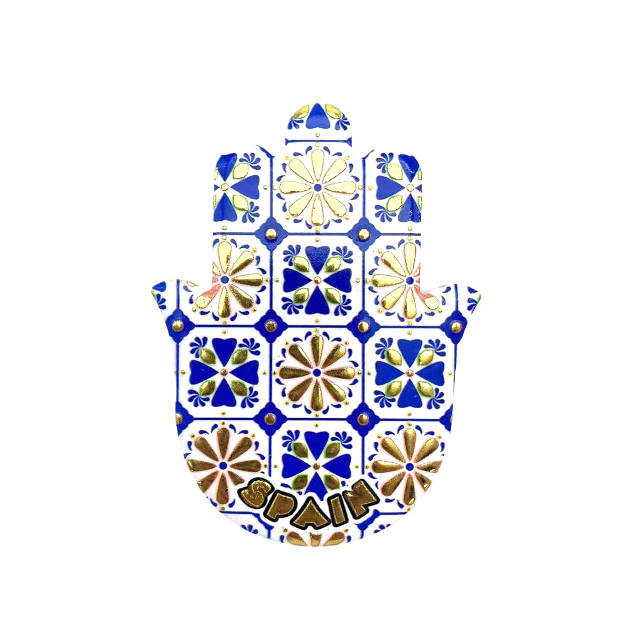 Nueva fábrica de cerámica 3D serie Mano de Buda con impresión clara de lirio y sensación cóncava adhesivo magnético para refrigerador