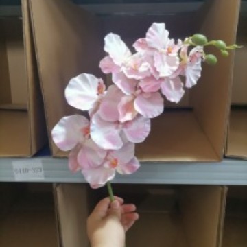 高仿真9头手感过胶蝴蝶兰室内客厅假花装饰电视插花婚庆布置花艺|undefined