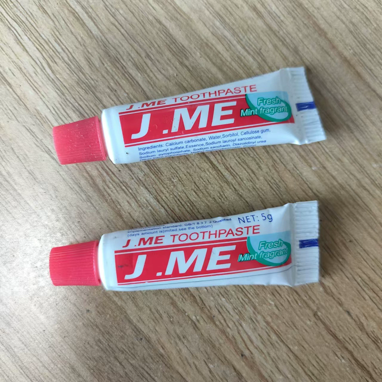 Одноразовая зубная паста для отелей 3 г китайского и английского 5 г Jinmei JME зубная паста