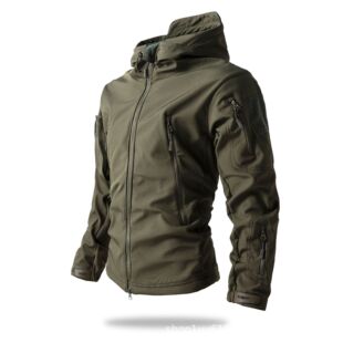 Outdoor Soft Shell Fleece Men's and Women's Autumn and Winter Windproof Waterproof Breathable Warm Three-in-One Jacket Shark Leather Jacket Rush Jacket