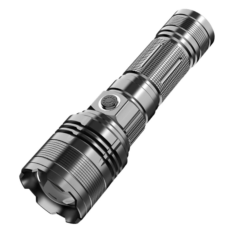 Nueva aleación de aluminio linterna telescópica zoom láser linterna de largo alcance brillante luz fuerte linterna portátil al por mayor