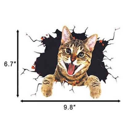 Amazon gatito pegatinas de automóvil impermeable tallado adorable pegatinas de animales de gato se pueden personalizar