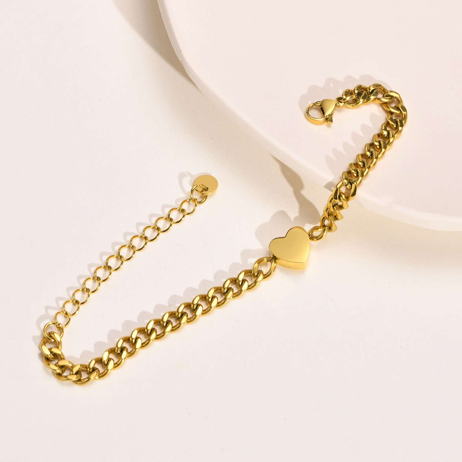 Heart Shape Pattern Wholesale Jewelry Simple Style Heart Shape 201 Stainless Steel Plating Stainless Steel Rings