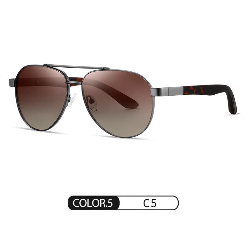 Nuevas gafas de sol polarizadas S15103 Gafas de sol de doble viga para hombres de venta caliente transfronteriza Gafas de sol de protección solar para conducción al aire libre