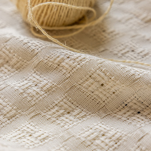 Warp Knitted Cotton Yarn Japanese-Style Heat Insulation Sunscreen Curtain Window Screen Cotton Linen chaji Semi-Shading New Style Living Room Bedroom