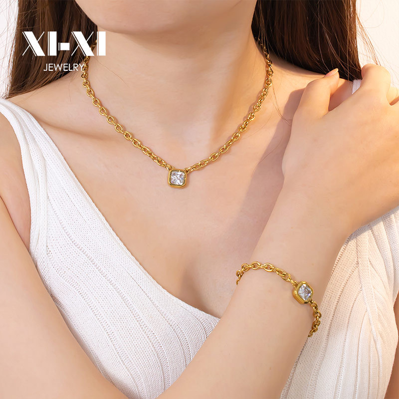 Amazon's New Valentine's Day Zircon Titanium Steel Electroplated Couple Bracelet Does Not Fade, Versatile and High-End Jewelry