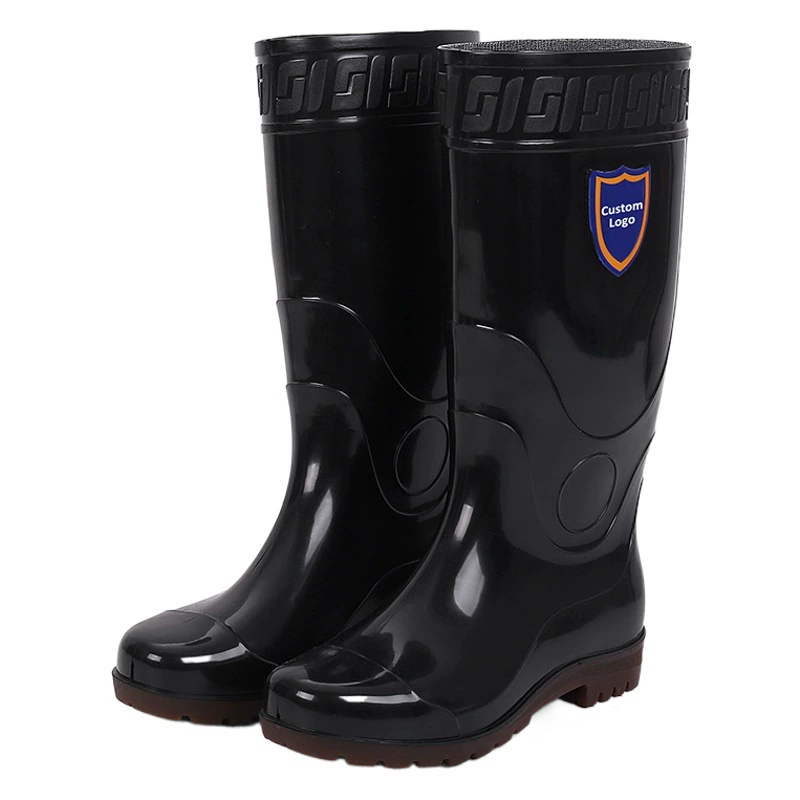 Осенние и зимние высокие сетчатые резиновые сапоги мужские легкие длинные трубочки теплые дождевые сапоги износостойкие водяные туфли водонепроницаемые резиновые туфли мужские рабочие туфли