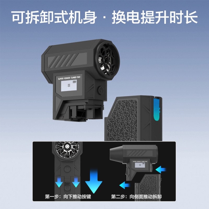 新款可换电暴力风扇高速无刷涡轮吹尘器户外便携式充电车载吸尘器|undefined