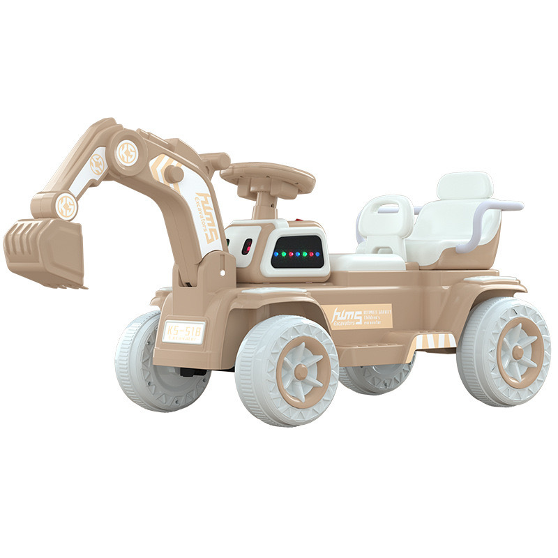 Excavadora eléctrica de dos asientos para niños, vehículo de juguete controlado remoto, excavadora eléctrica, vehículo de ingeniería eléctrica para bebés masculinos y femeninos image 6