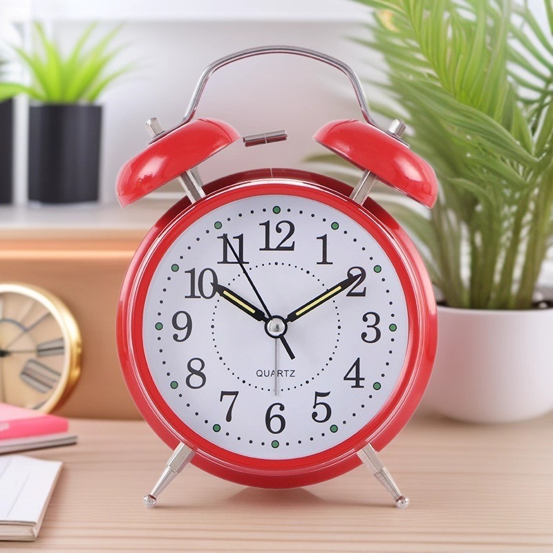 Reloj Despertador Metálico de 4 Pulgadas para Estudiantes de Secundaria, Reloj Infantil con Luz Nocturna Integrada, Reloj de Escritorio Pequeño, Venta al Por Mayor del Fabricante