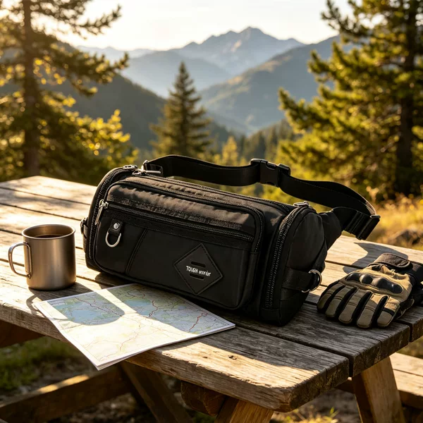 Waterproof Nylon Waist Bag, Multi-Functional Zipper Crossbody Bag, Men's Casual Shoulder Bag, Outdoor Shoulder Bag, Men's Bag Wholesale