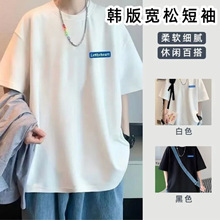 新款港风纯棉短袖t恤女夏宽松韩版ins潮学生原宿bf慵懒风上衣服