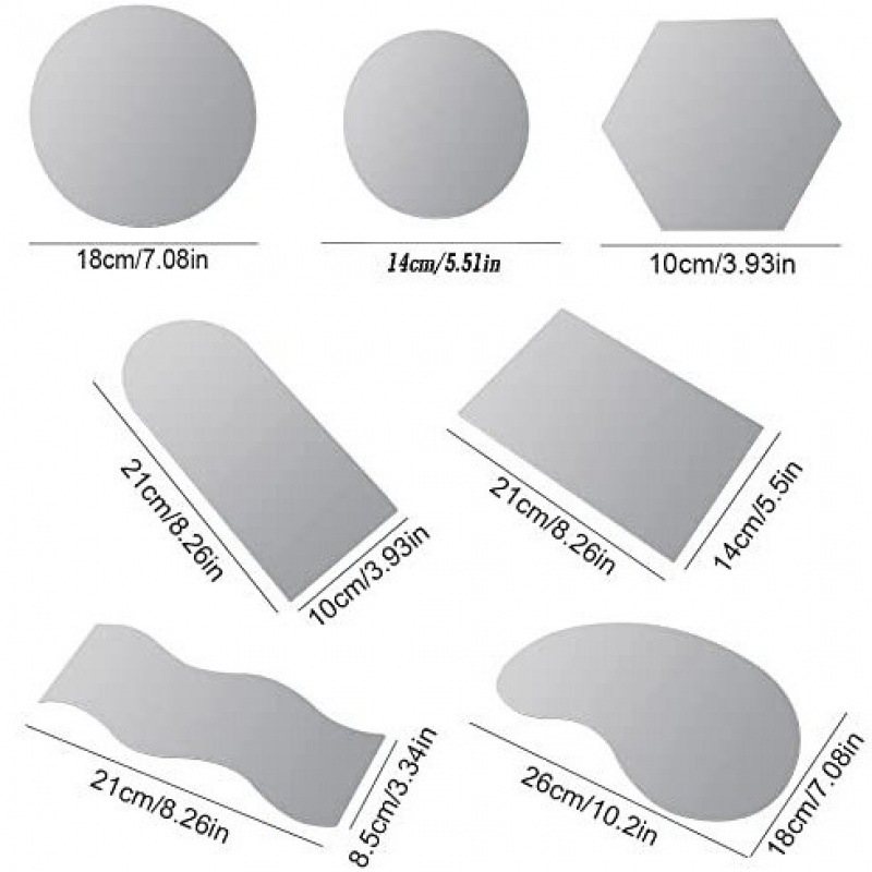 Colgar acrílico espejo reflectante geometría se puede colgar en la pared fondo conjunto de props decorativos espejo de fotografía