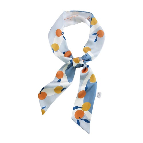 Small long narrow silk scarf for women in spring, autumn, summer and summer neck decoration streamer thin headband scarf Korean style scarf