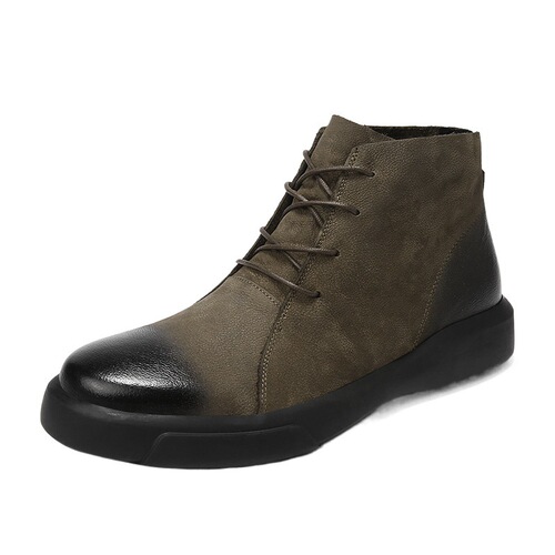 Large size outdoor Martin boots, men's boots, autumn high-top men's leather boots, Korean style retro Chelsea cotton boots