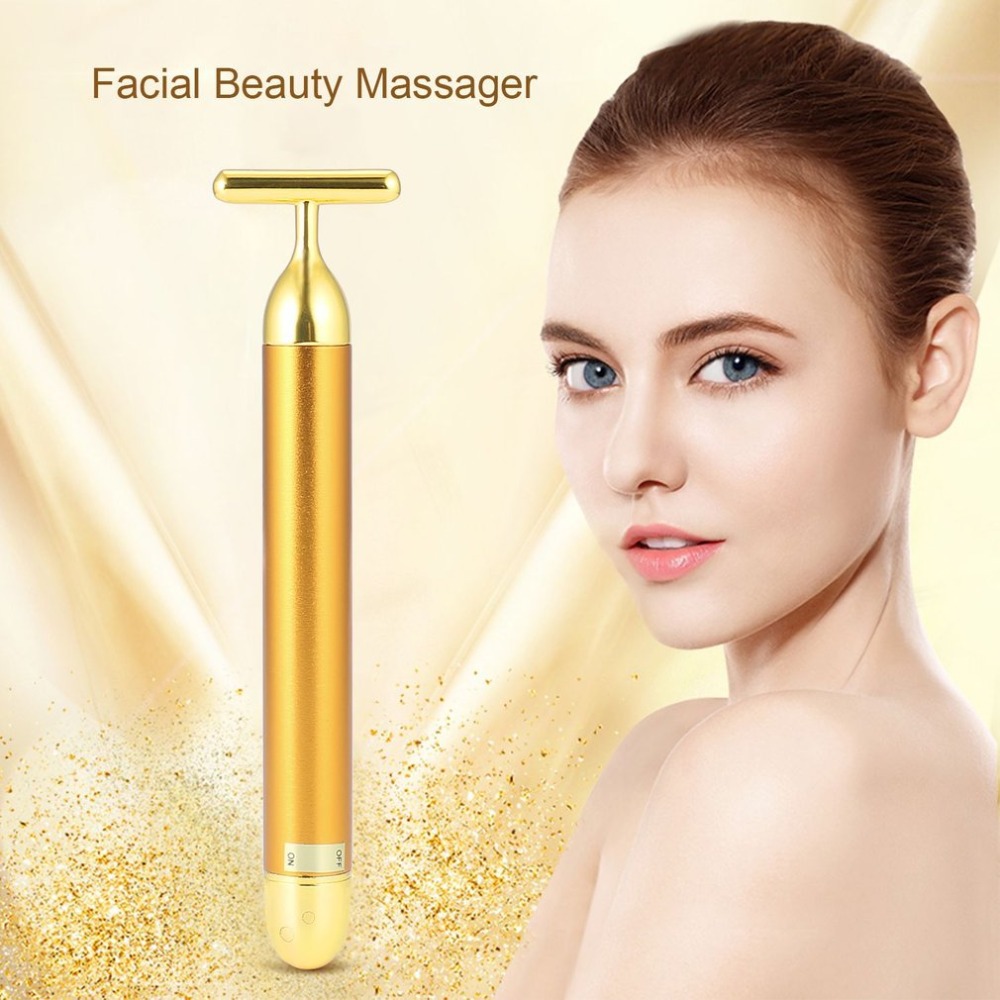 Face Massager Roller 24k Facial Golden P...